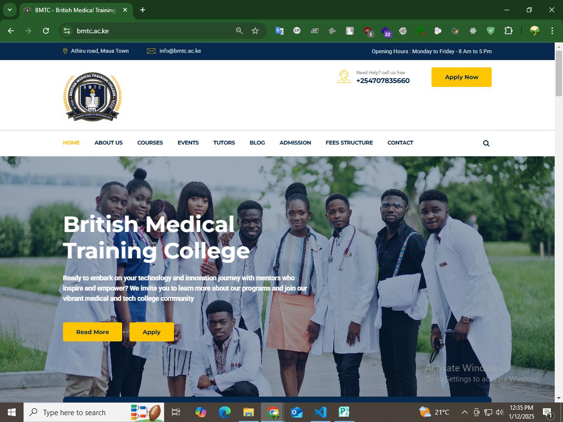 Principal, British Medical Training College logo