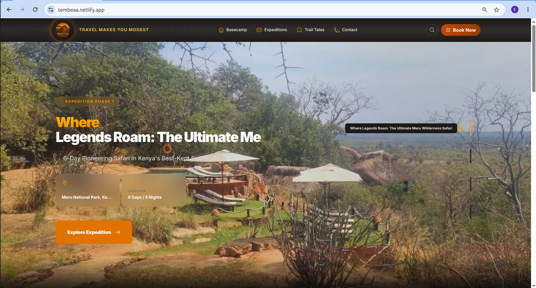 Marutek Adventures — Tourism & Travel Platform